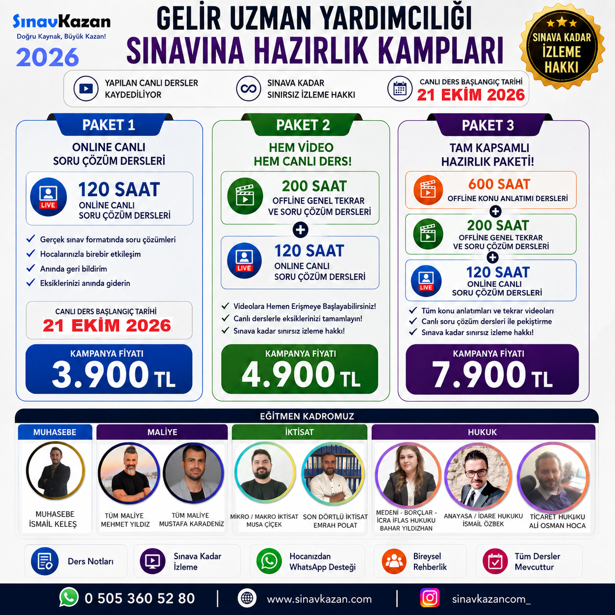 GELİR UZMAN YARDIMCILIĞI HAZIRLIK KAMPI PAKET 3